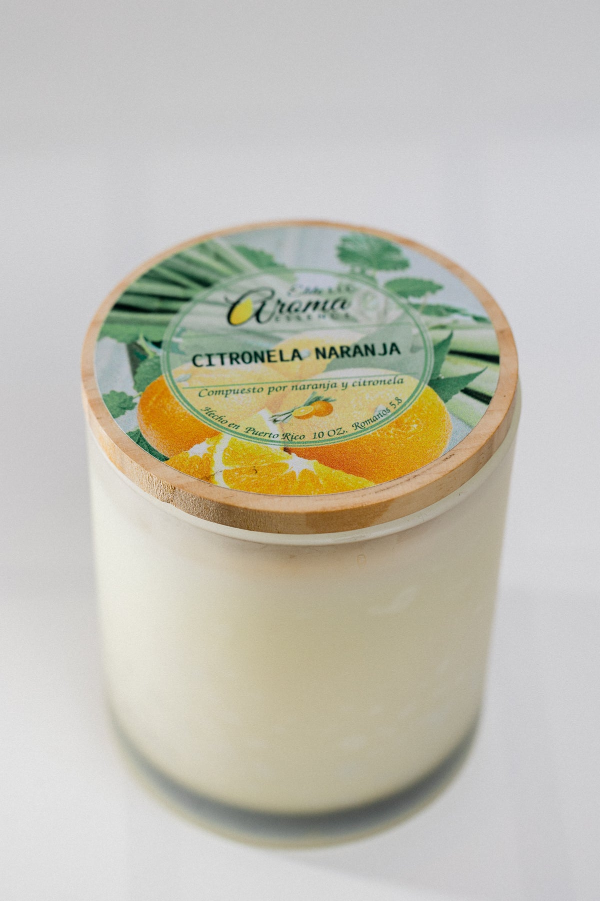Vela Aromática Citronela Naranja – 10 oz
