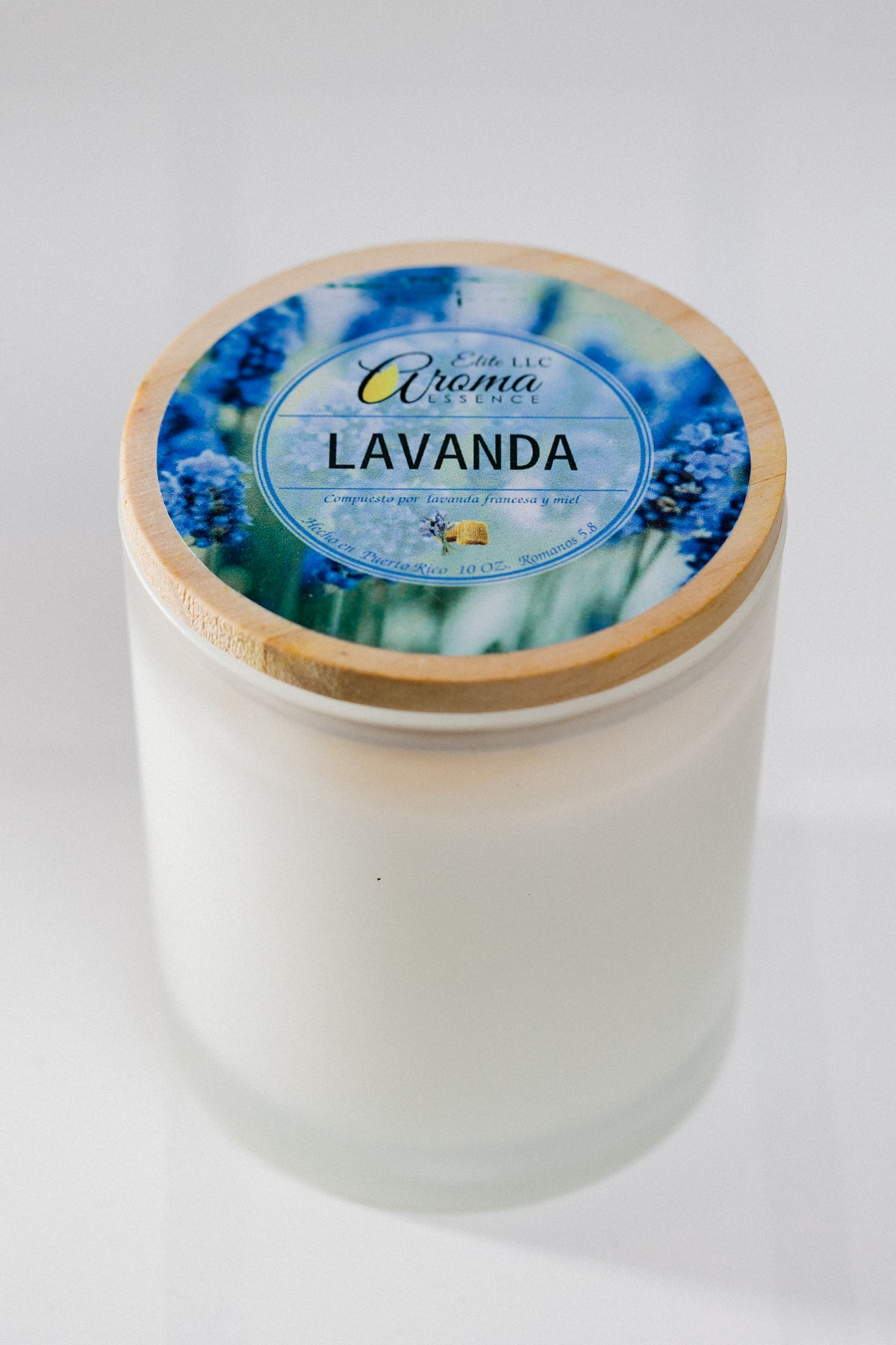 Vela Aromática Lavanda y Miel – 10 oz